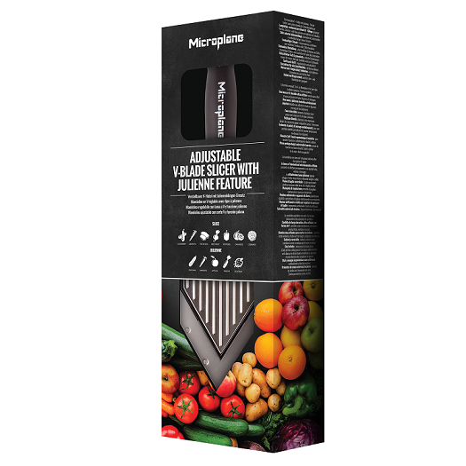 Microplane Specialty Series V-Hobel mit Juliennefunktion, schwarz