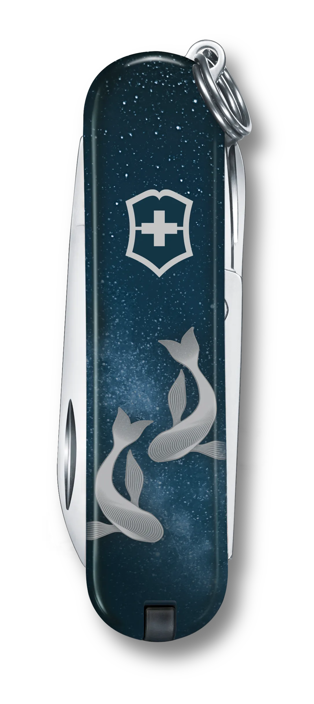 Victorinox Classic SD Zodiac Signs Fische, 58 mm Schlüsselanhänger-Taschenmesser mit Schere und Nagelfeile.