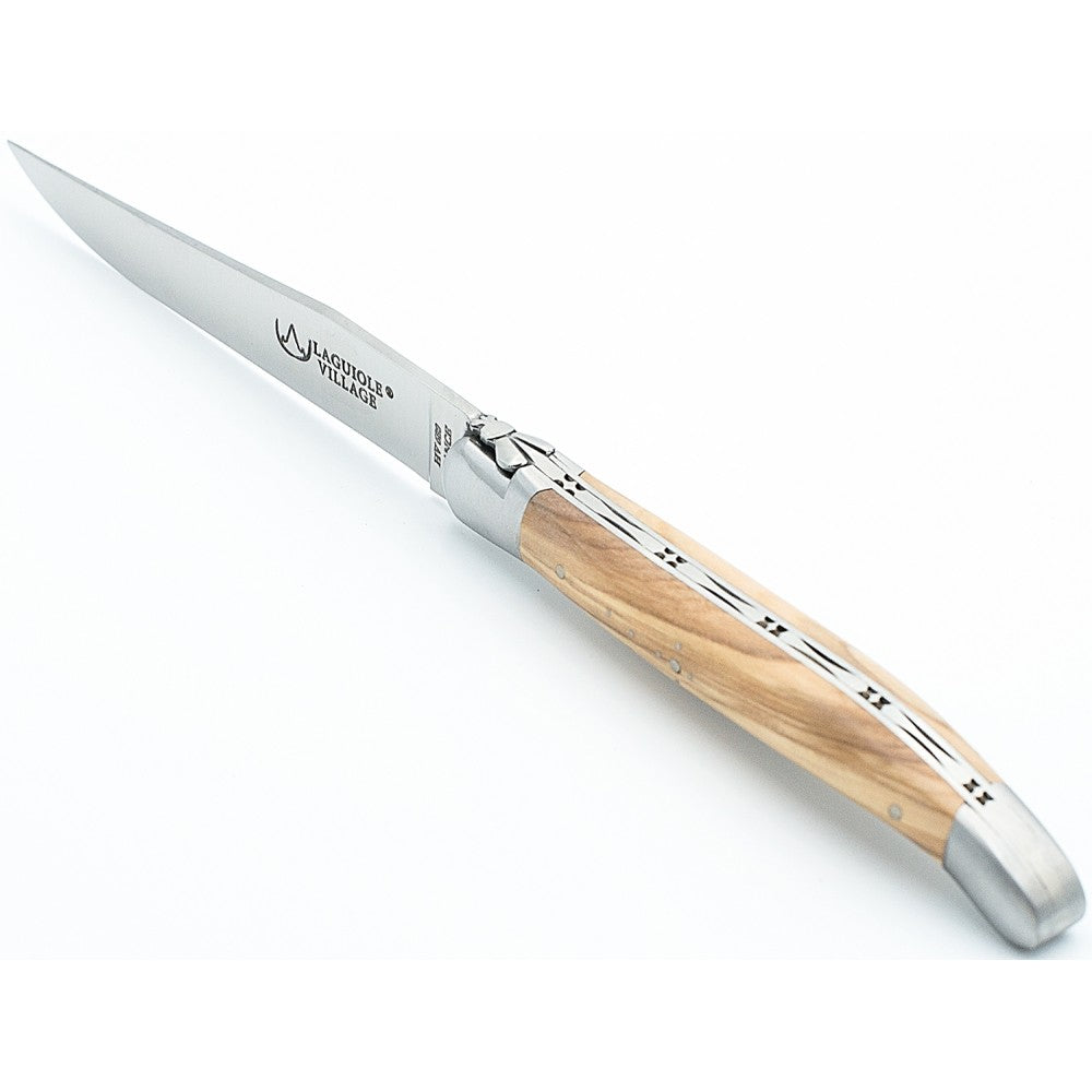 Laguiole Village 6er Steakmesserset Olivenholz matt