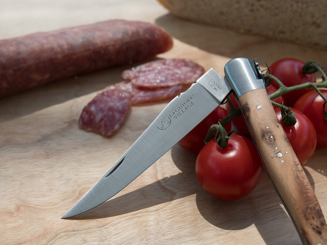 Laguiole Village Taschenmesser Wacholder matt, 12 cm