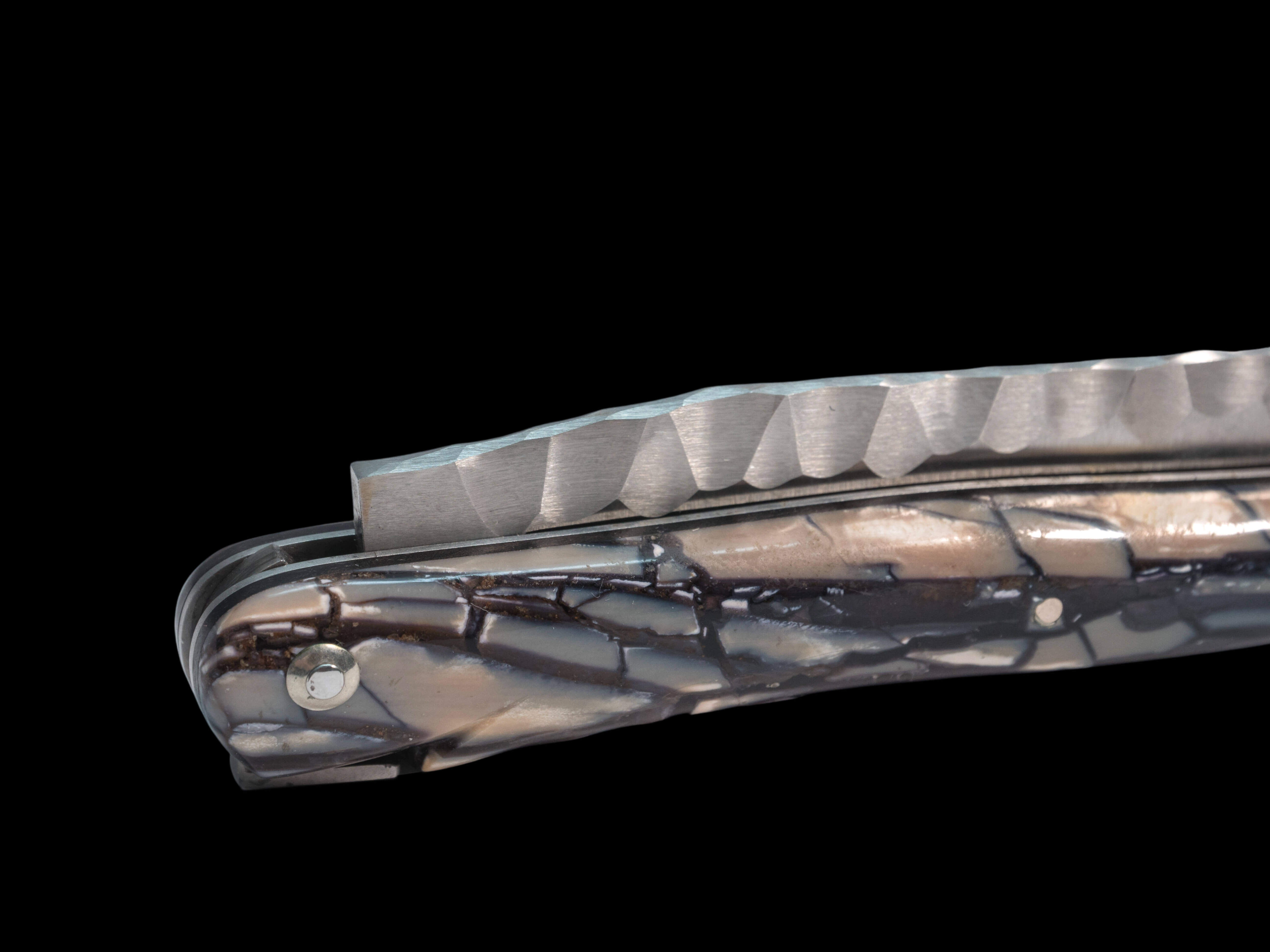 Forge de Laguiole Coutellerie d'Art Taschenmesser Mammutbackenzahn 12cm