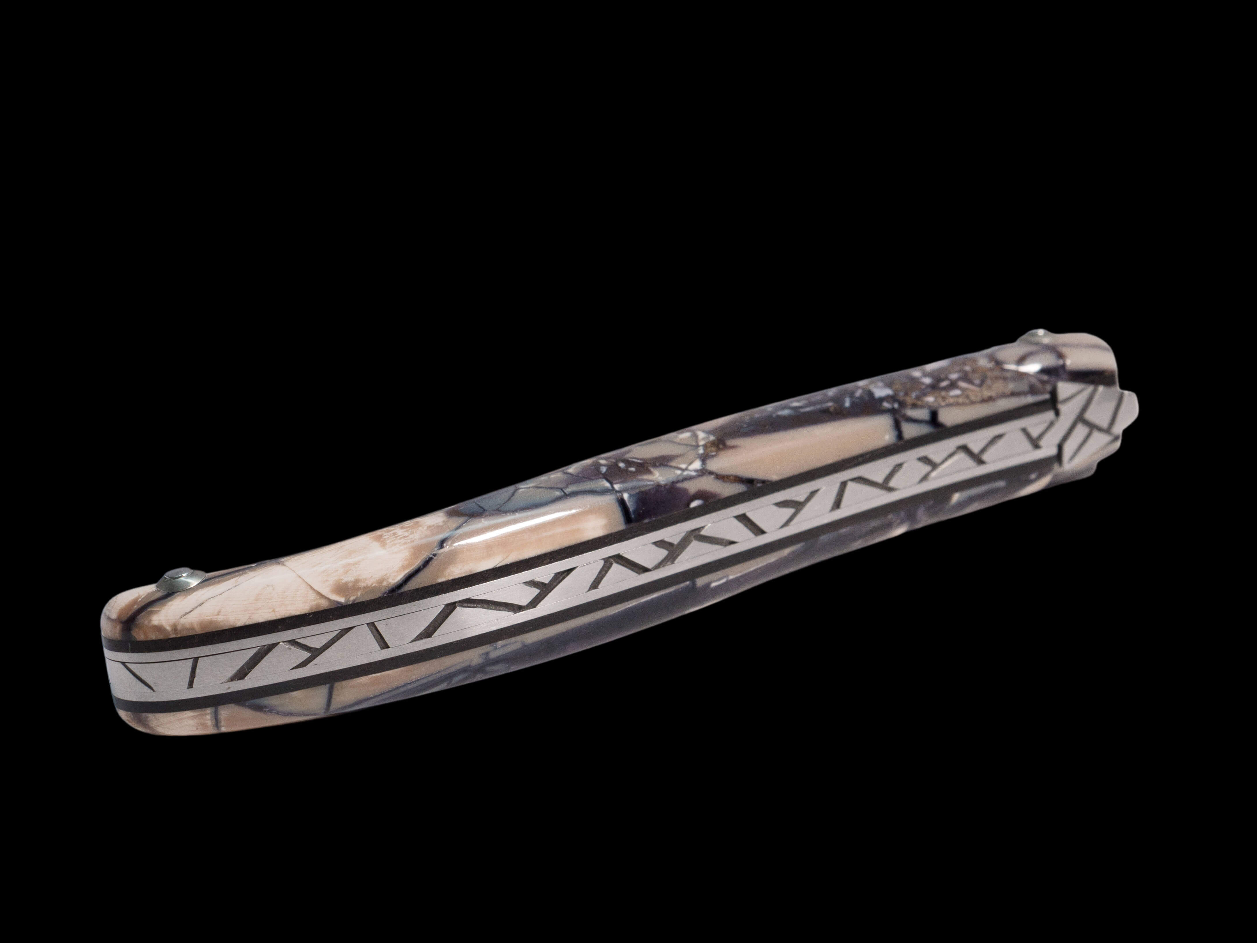 Forge de Laguiole Coutellerie d'Art Taschenmesser Mammutbackenzahn 12cm