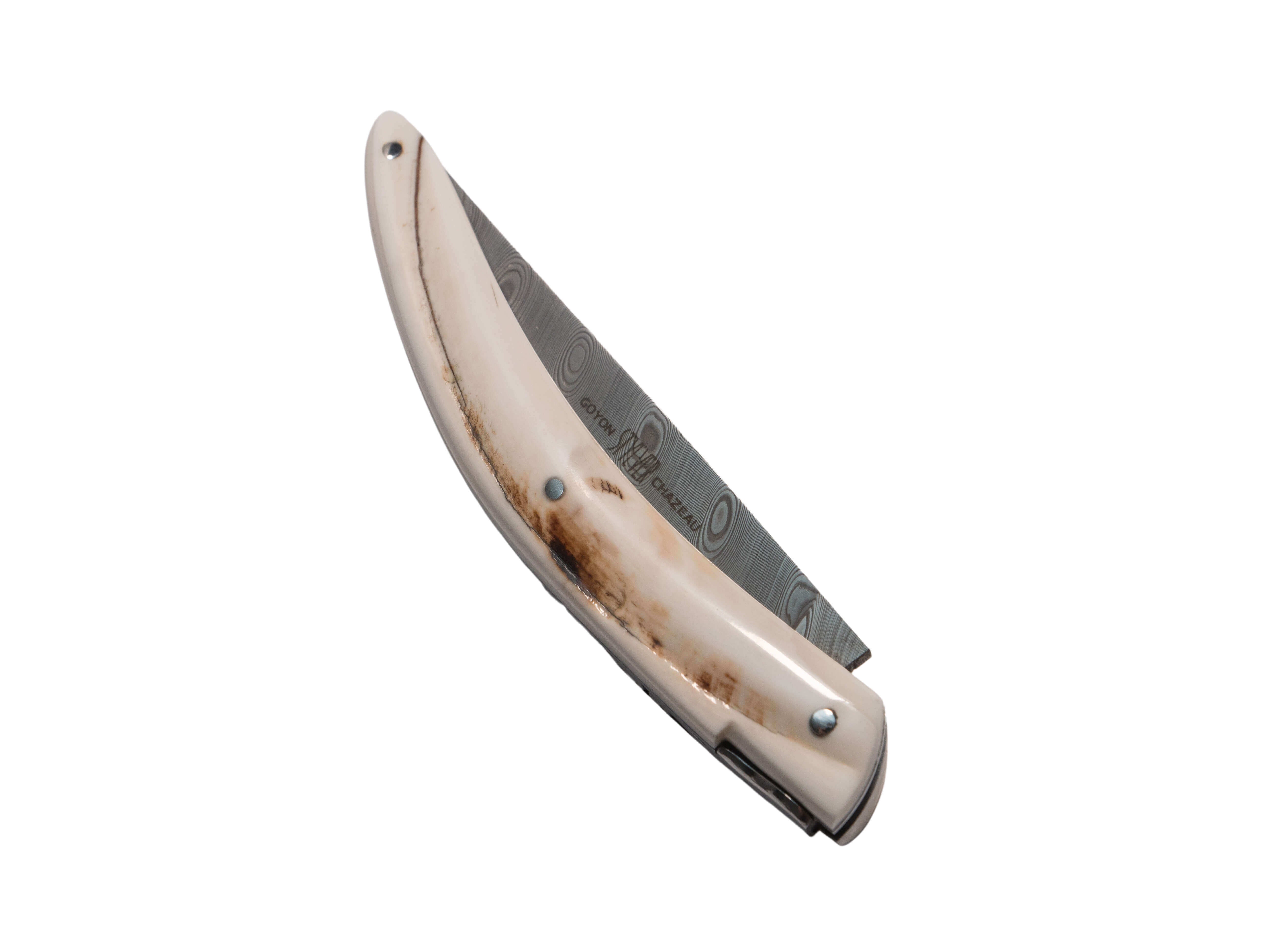 Goyon Chazeau Damast-Taschenmesser Styl'ver Warzenschweinzahn 12cm