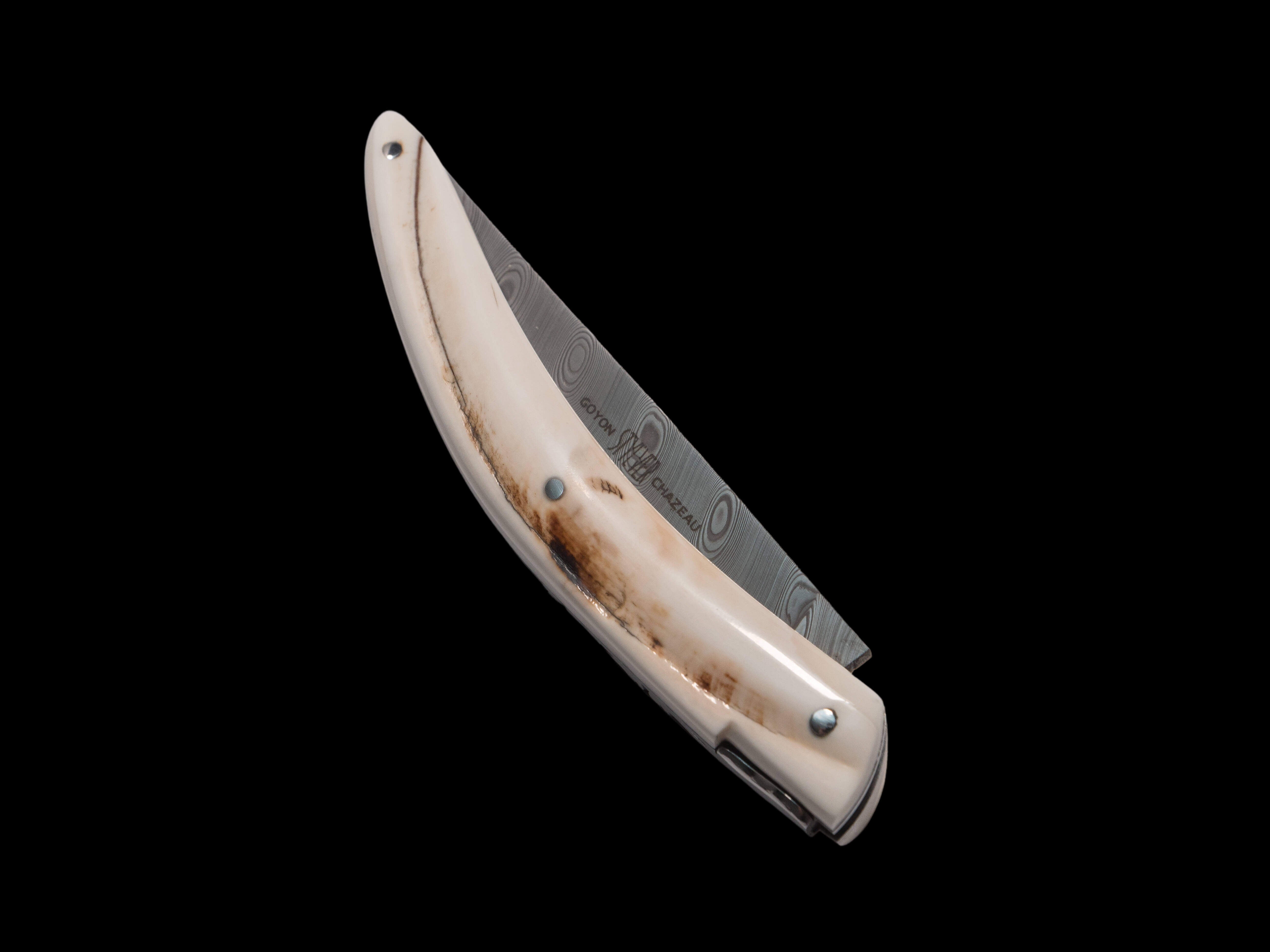 Goyon Chazeau Damast-Taschenmesser Styl'ver Warzenschweinzahn 12cm