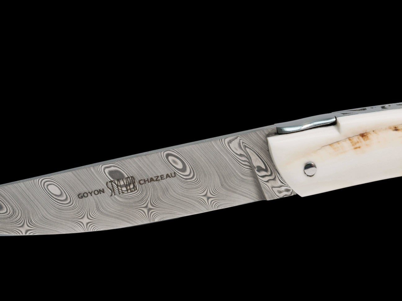 Goyon Chazeau Damast-Taschenmesser Styl'ver Warzenschweinzahn 12cm