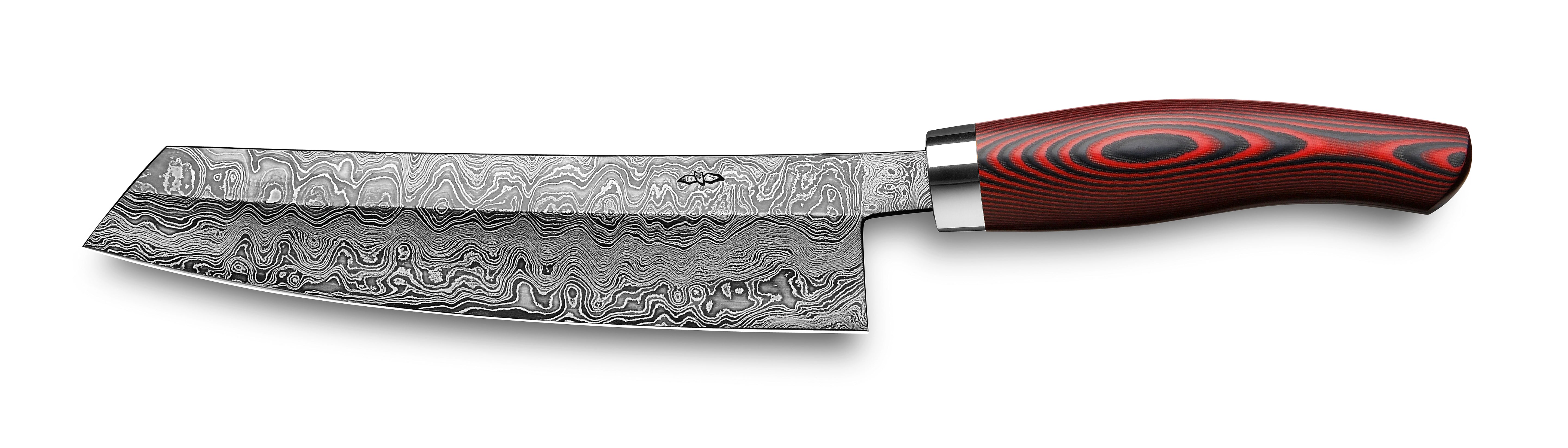 Nesmuk Exklusiv C100 Damast-Kochmesser 180 Micarta rot