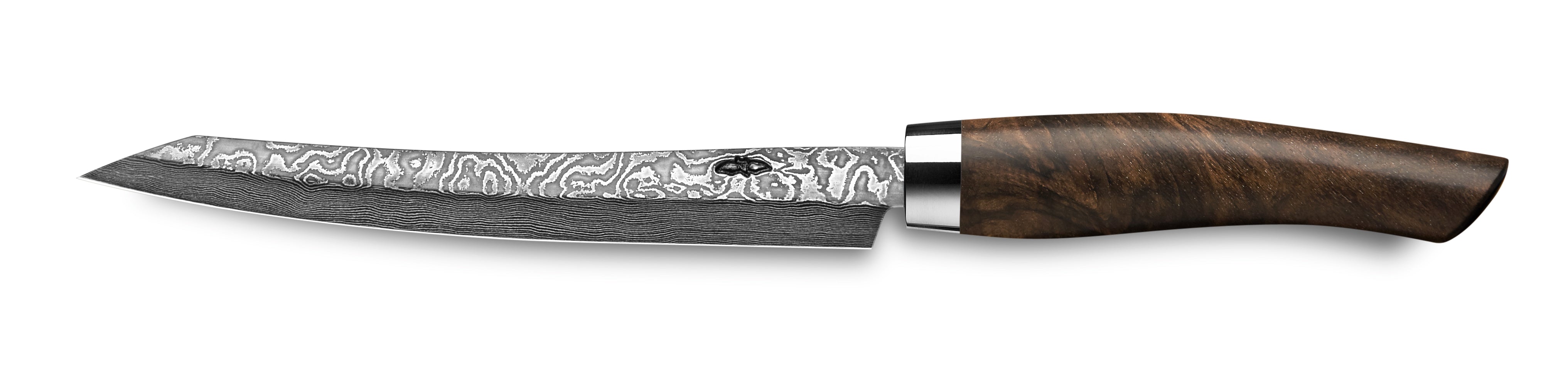 Nesmuk Exklusiv C100 Damast-Slicer 16cm Walnuss Maser