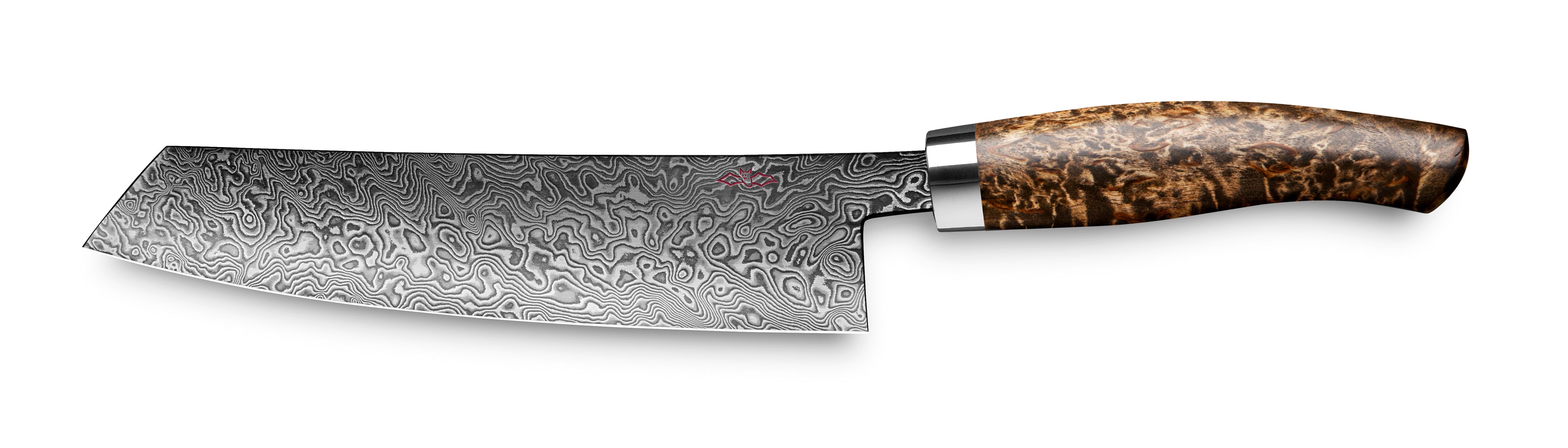 Nesmuk Exklusiv C90 Damast-Kochmesser 180 Karelische Maserbirke