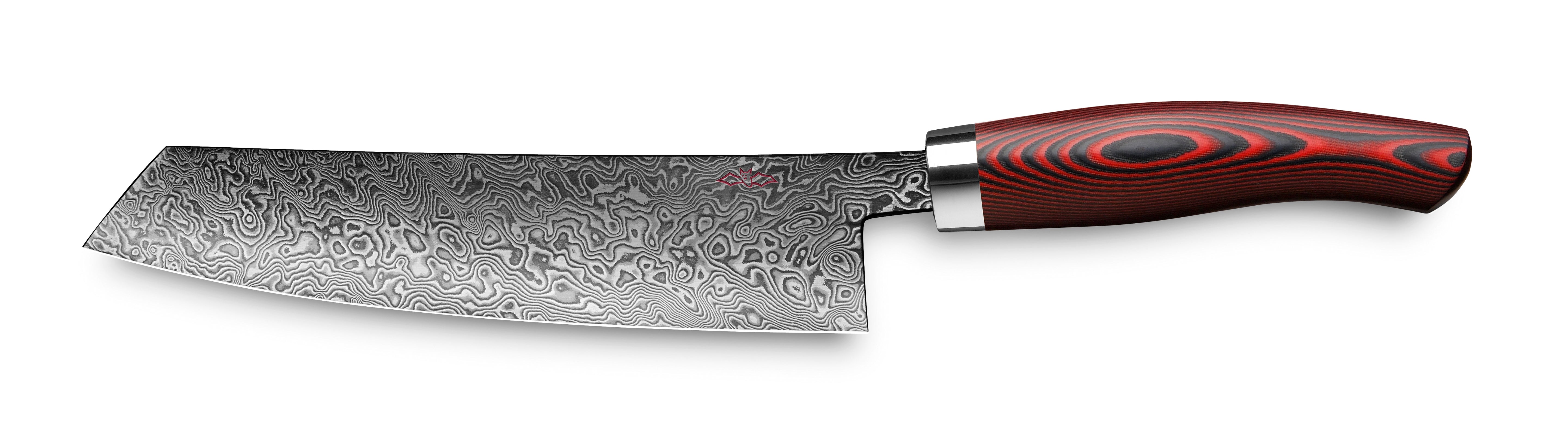 Nesmuk Exklusiv C90 Damast-Kochmesser 180 Micarta rot