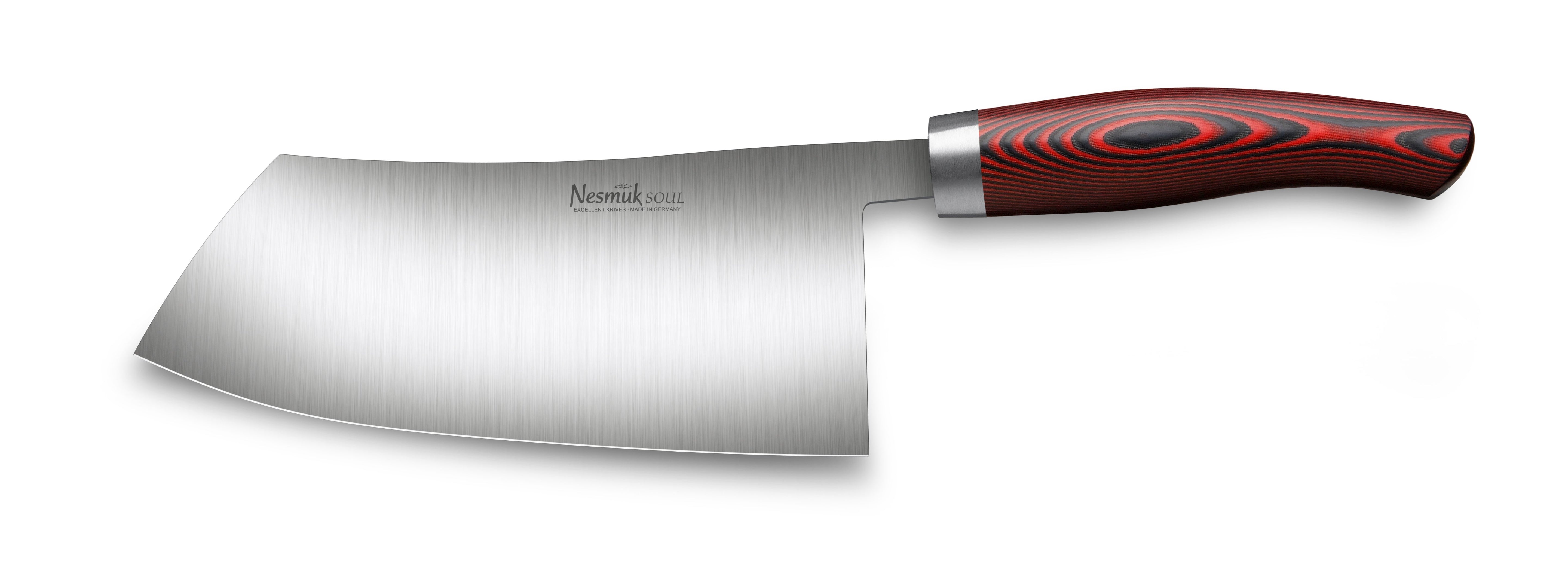 Nesmuk Soul Chinesisches Kochmesser 180 Micarta rot