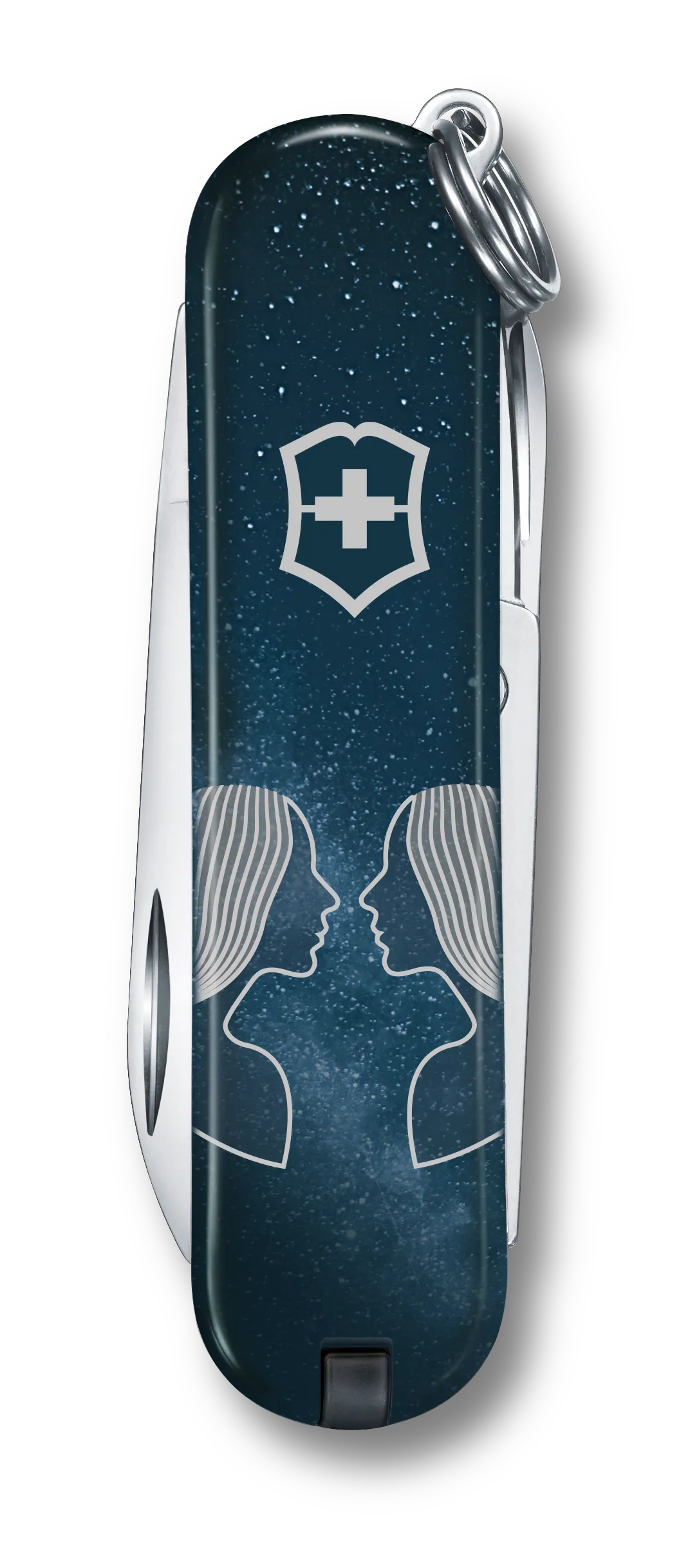 Victorinox Classic SD Zodiac Signs Zwilling, 58 mm Schlüsselanhänger-Taschenmesser mit Schere und Nagelfeile.