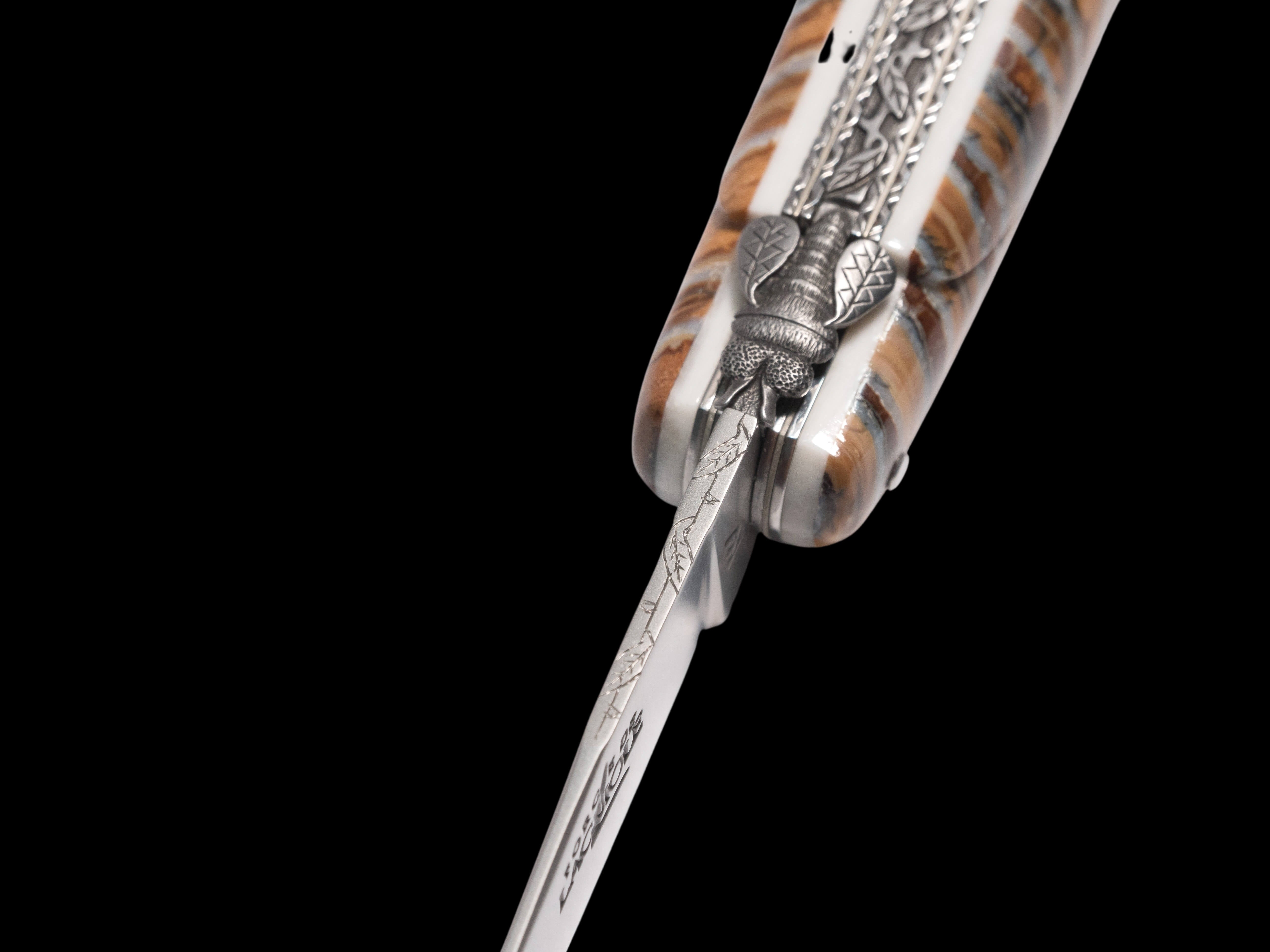 Forge de Laguiole Coutellerie d'Art Taschenmesser Mammutbackenzahn, 12cm