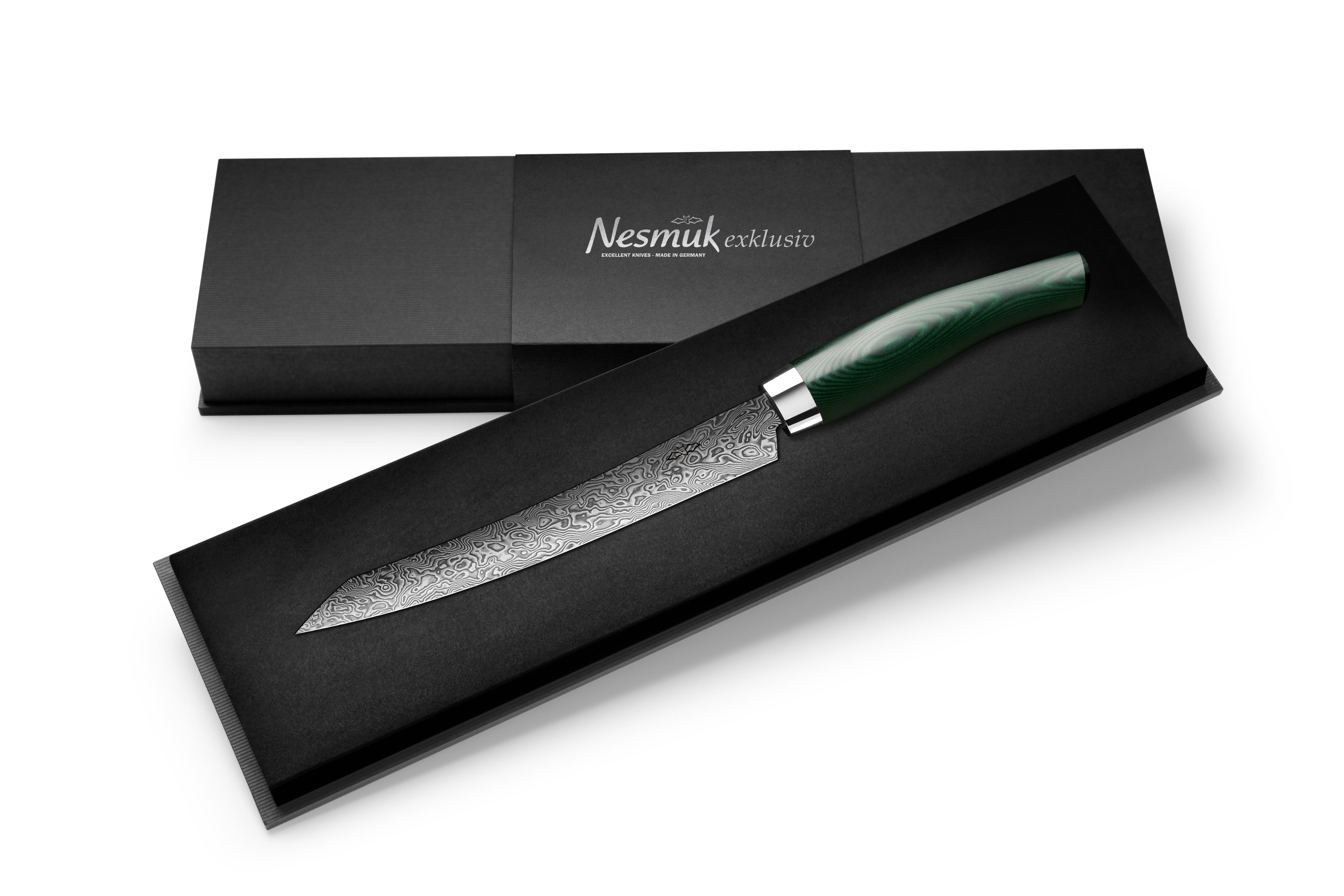 Nesmuk Exklusiv C90 Damast-Slicer 160 Micarta grün