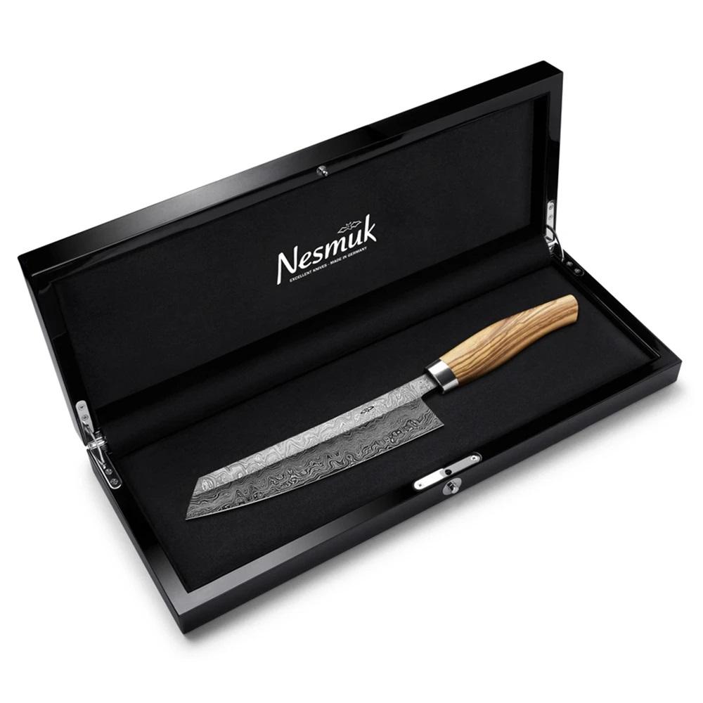 Nesmuk Exklusiv C100 Damast-Kochmesser 180 Olivenholz